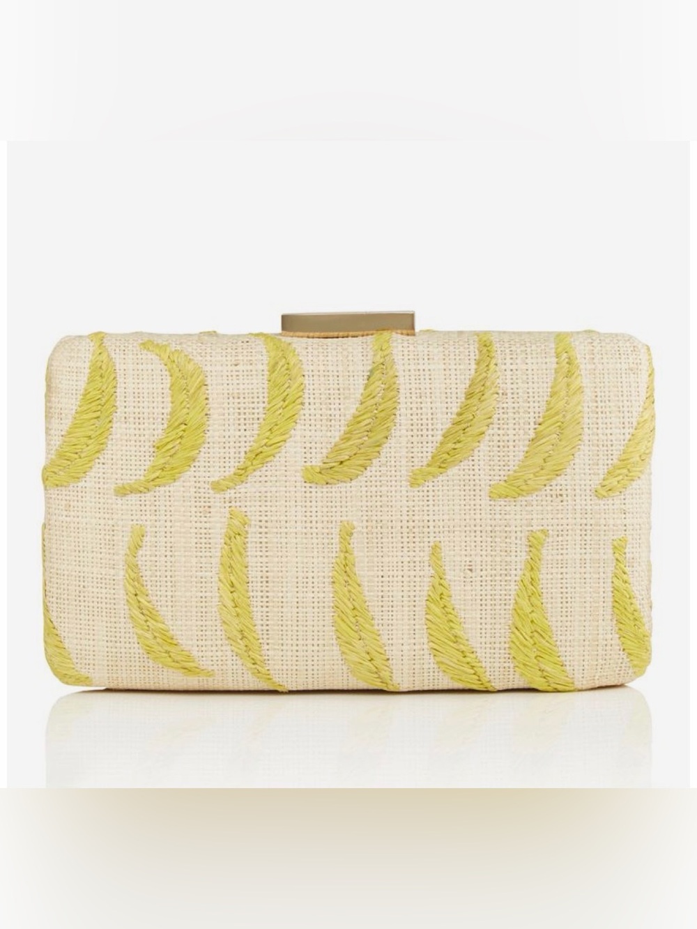 Kayu Straw Banana Clutch - includes chain